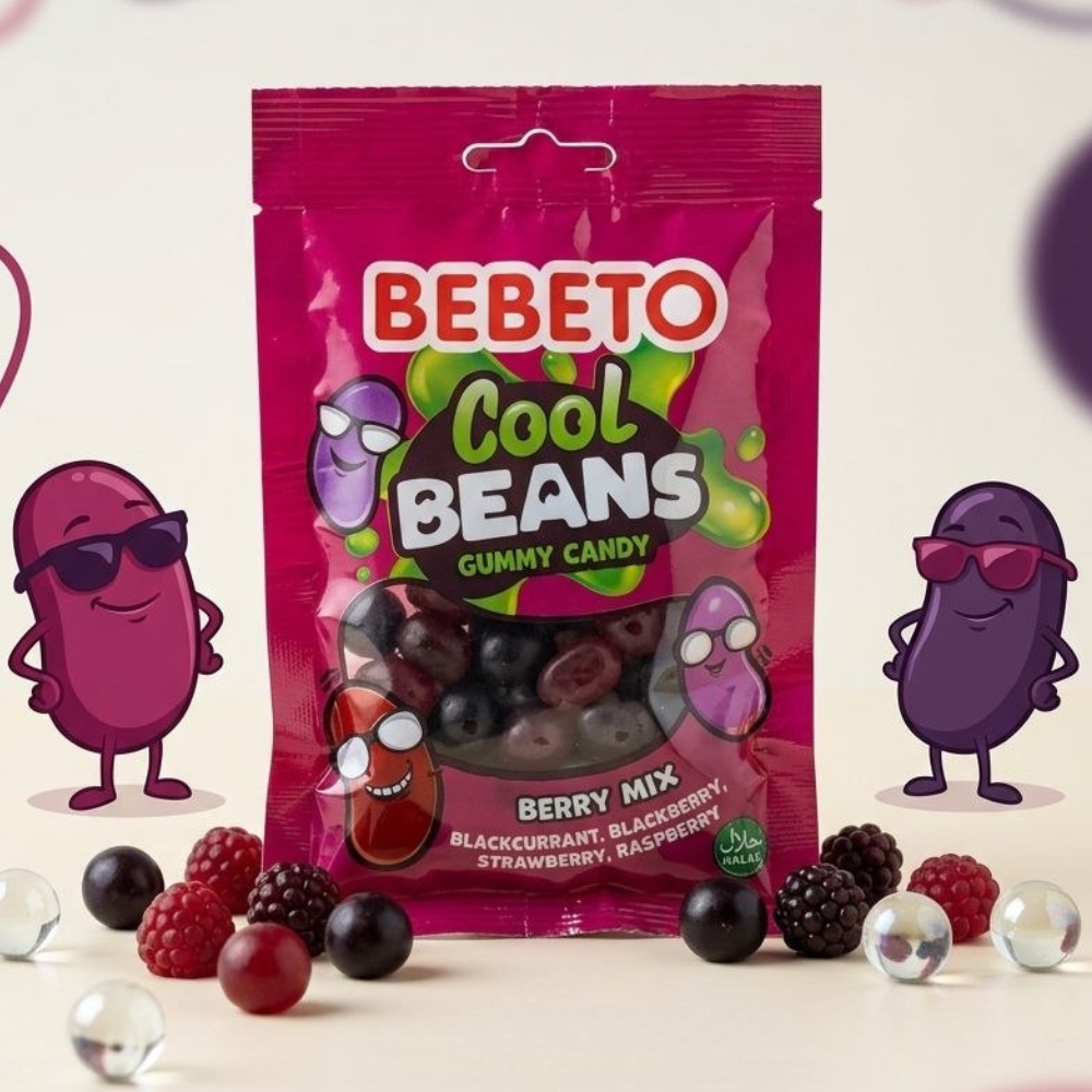 BEBETO COOL BEANS GUMMY CANDY BERRY MIX