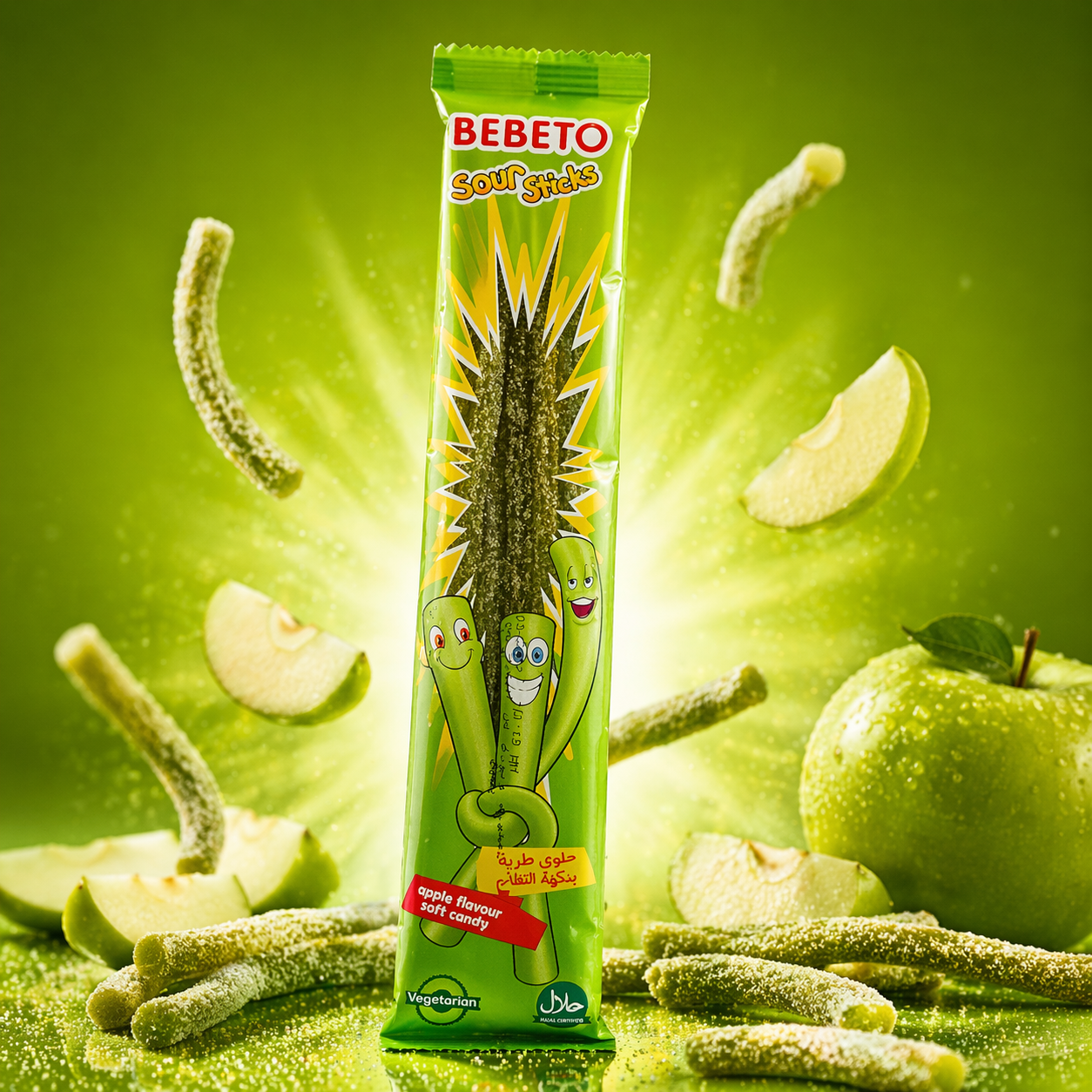 BEBETO SOUR STICKS APPLE
