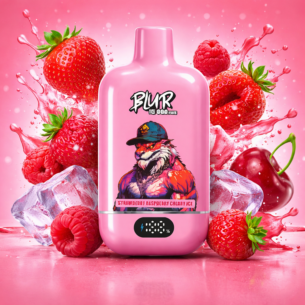BLUR 15000STRAWBERRY RASPBERRY CHERRY ICE