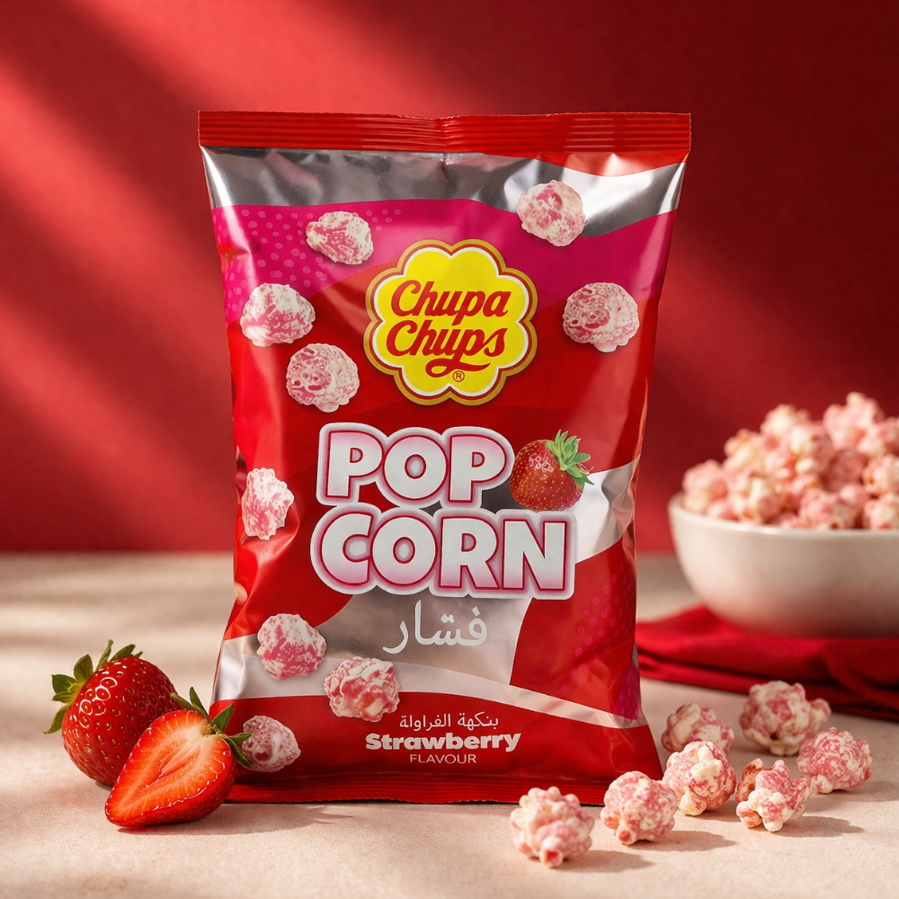 CHUPA CHUPS POP CORNE STOWBERRY