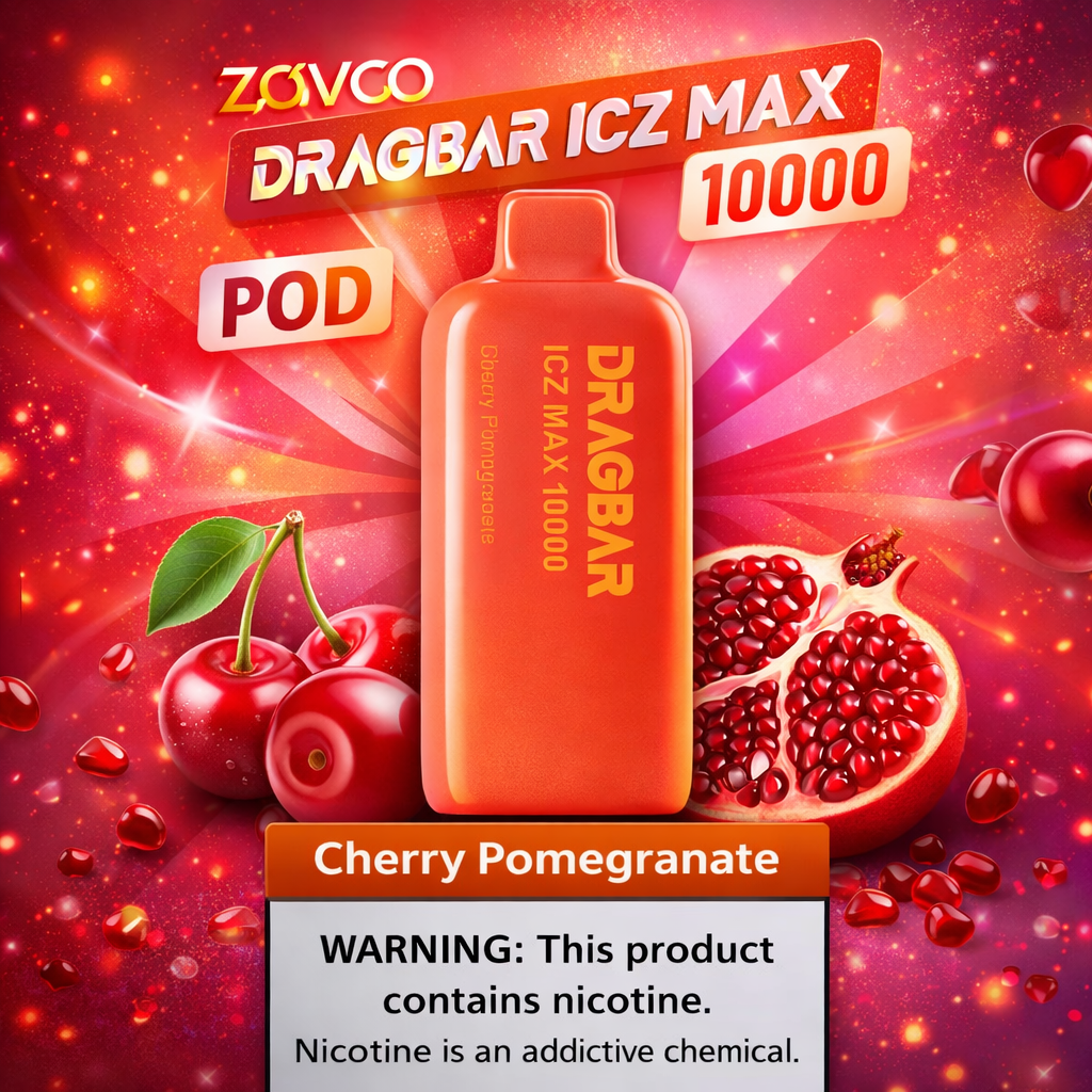 DRAGBAR ICZ MAX 10000 CHERRY POMEGRANATE POD