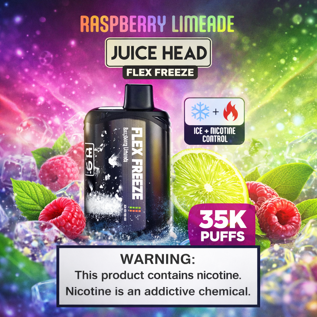 JUICE HEAD FLEX FREEZE 35000 RASPBERRY LIMEADE