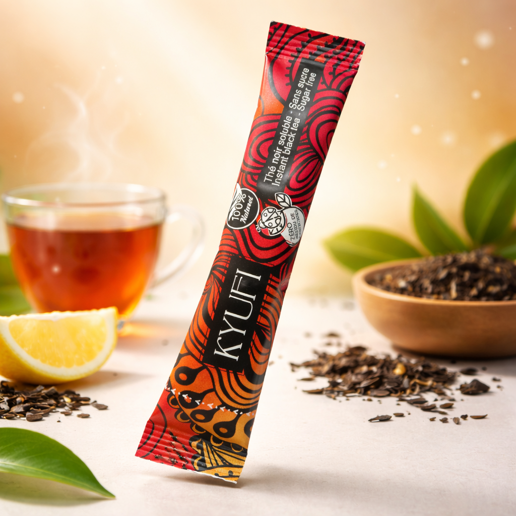 KYUFI BLACK TEA (PACK AND SITE) READY IN 20 SEC