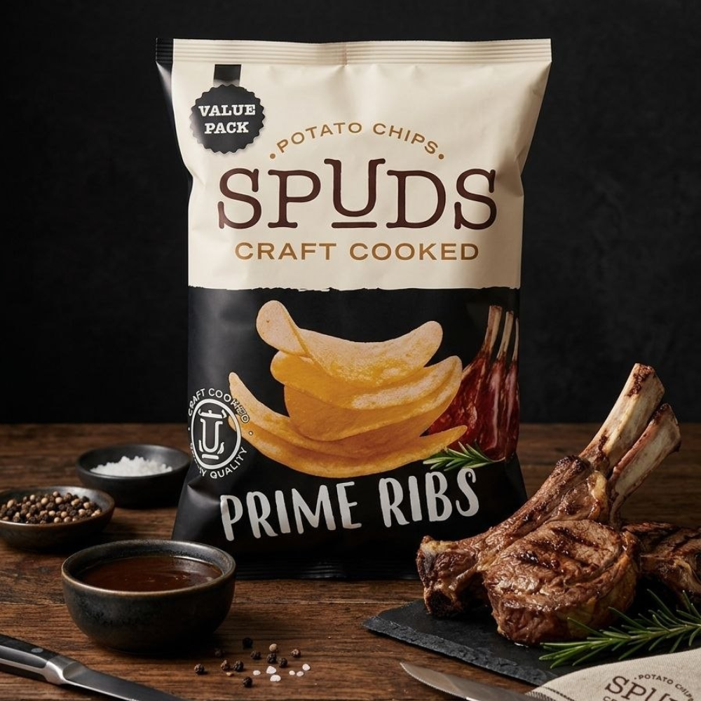 POTATO CHIPS SPUDS PRIME RIBS