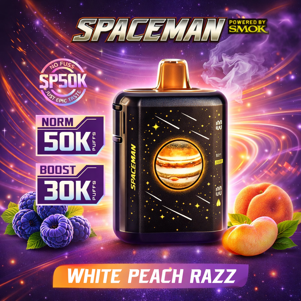 SPACEMAN 50000 WHITE PEACH RAZZ