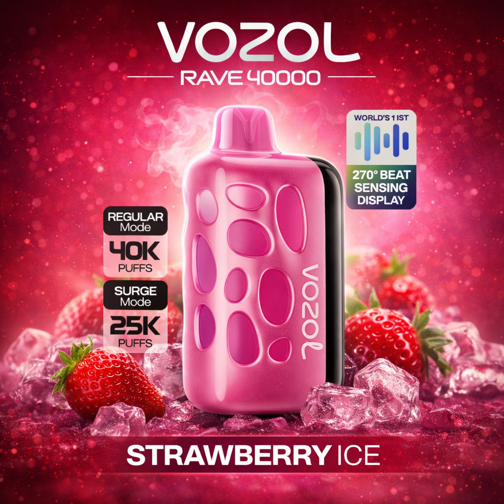 VOZOL 40000  STRAWBERRY ICE